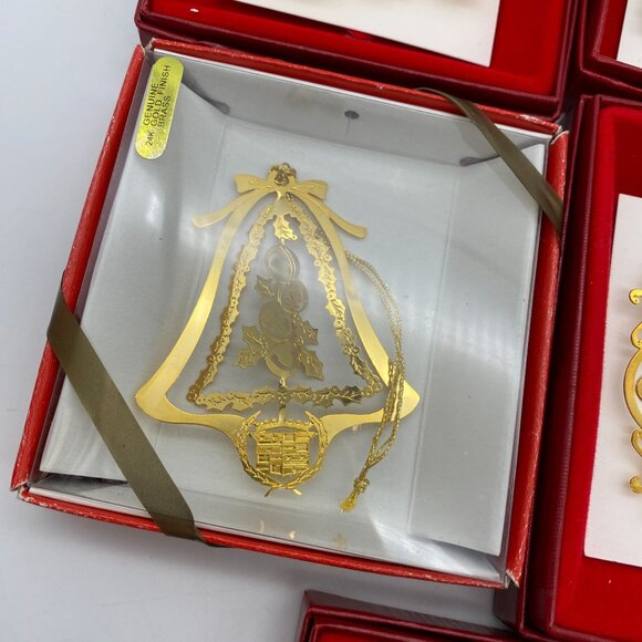 Cadillac 24kt Gold Finish Christmas Tree Ornaments 90s lot of 8 3D ornaments - Picture 7 of 14